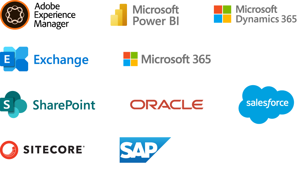 Logos of our application alliance partners