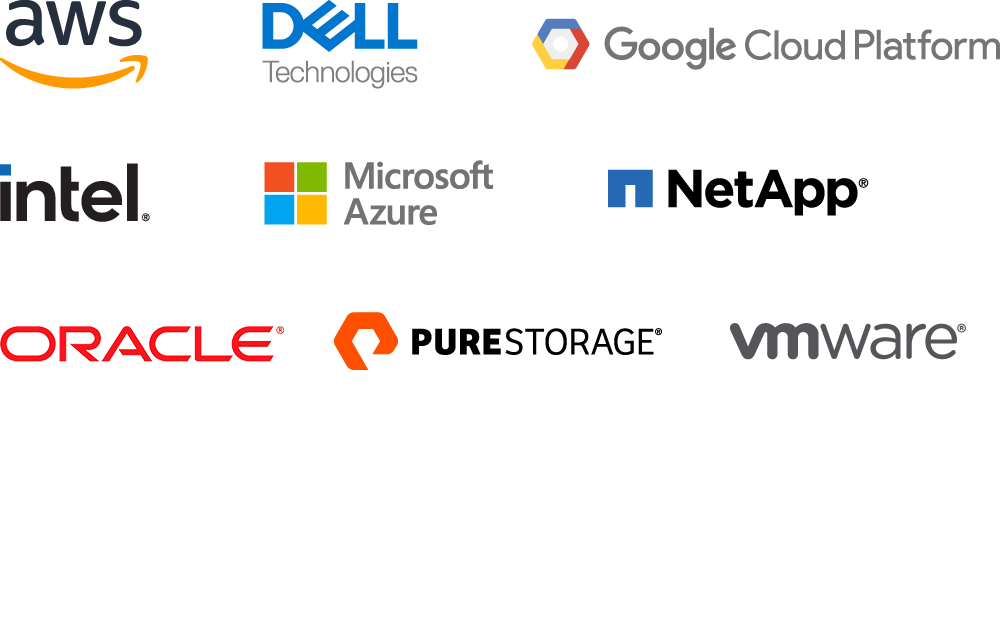 Logos of our cloud alliance partners