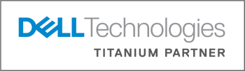 Dell Technologies Logo with Titanium Partner